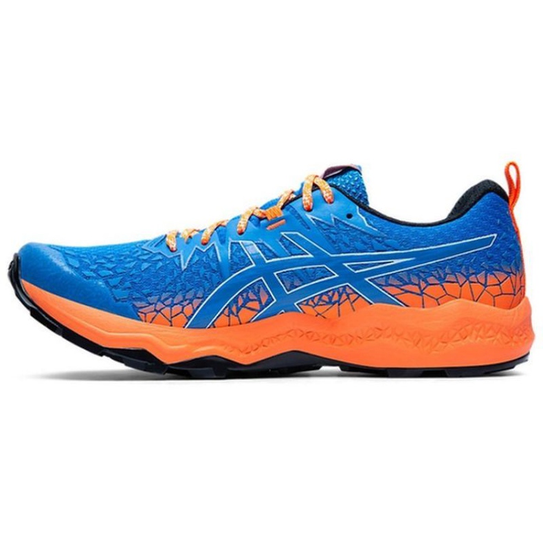 Buty do biegania Asics Fujitrabuco Lyte M 1011A700-400 niebieskie pomarańczowe 1
