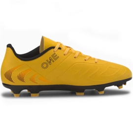 Buty piłkarskie Puma One 20.4 Fg Ag Jr 105840 01 żółte 1