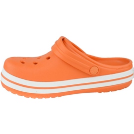 Klapki Crocs Crocband Clog K Jr 204537-810 pomarańczowe szare 1