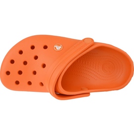 Klapki Crocs Crocband Clog K Jr 204537-810 pomarańczowe szare 2