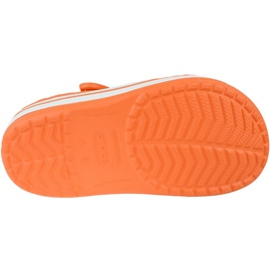 Klapki Crocs Crocband Clog K Jr 204537-810 pomarańczowe szare 3
