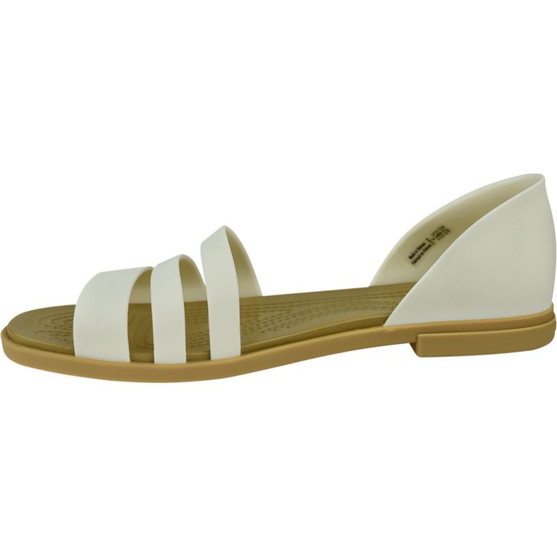 Sandały Crocs Tulum Open Flat W 206109-1CQ białe 1