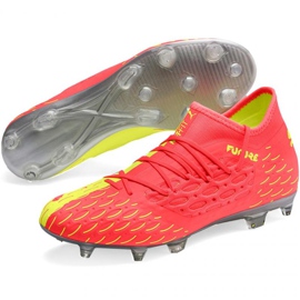 Buty piłkarskie Puma Future M 5.3 Netfit Osg Fg Ag 105936 01 czerwone pomarańczowe 3