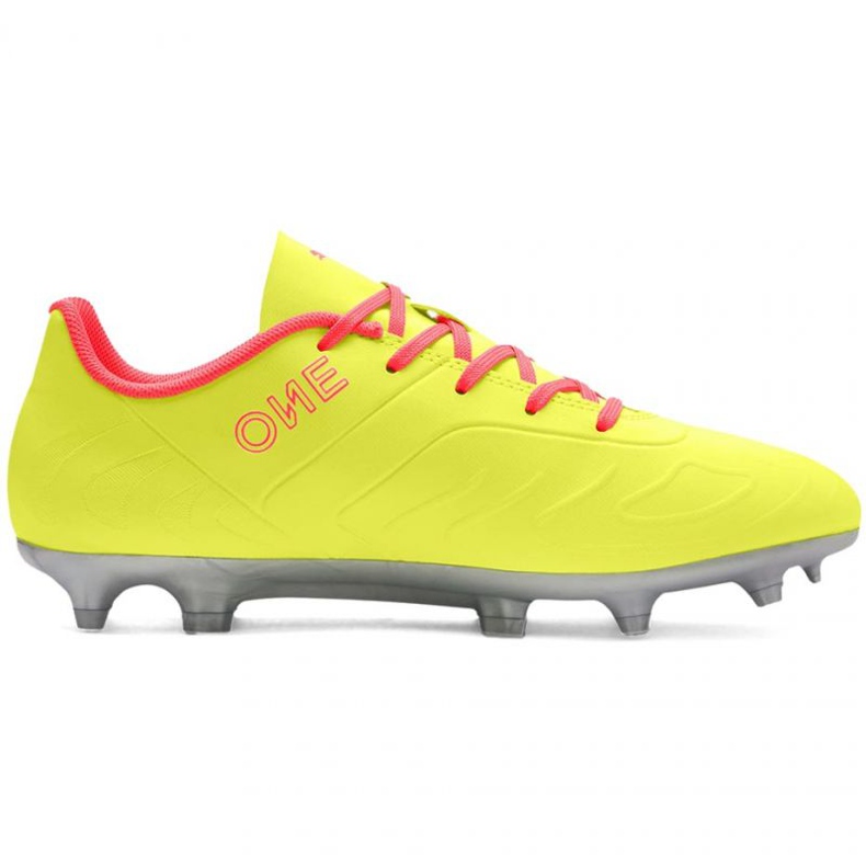 Buty piłkarskie Puma One Jr 20.4 Osg Fg Ag 105973 01 czerwone żółcie 1