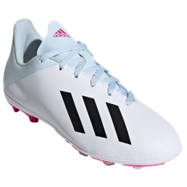 Buty piłkarskie adidas X 19.4 FxG Jr EF1616 białe wielokolorowe 3