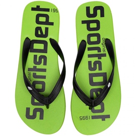 Klapki 4F M H4L20 KLM006 41N czarne zielone 1