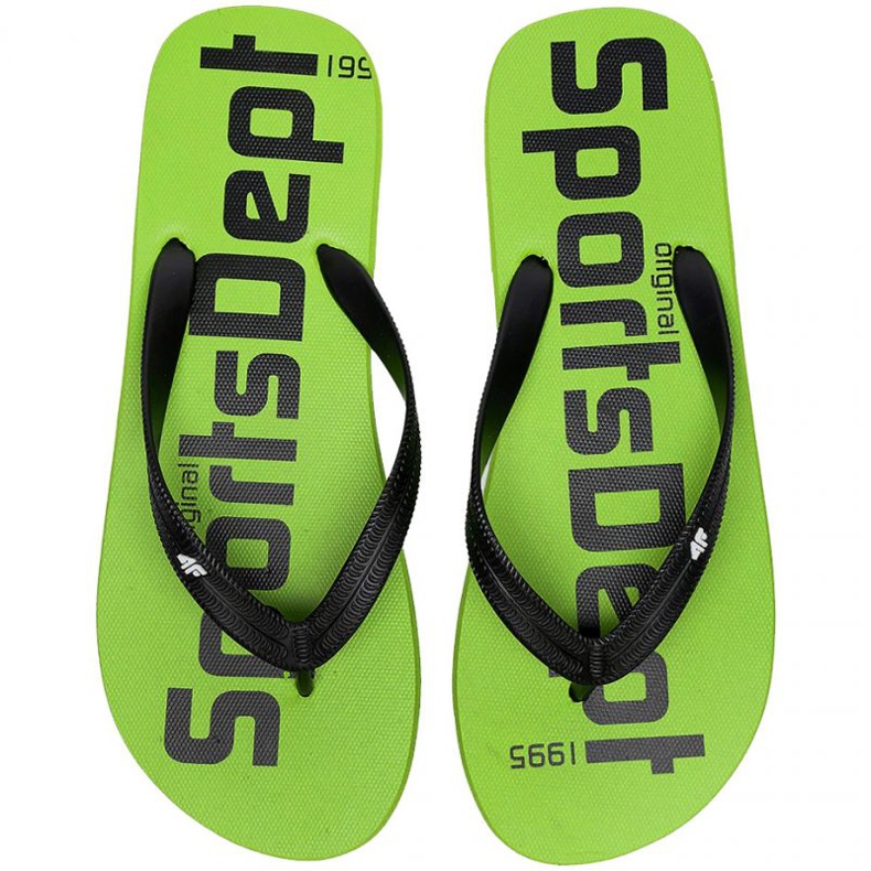 Klapki 4F M H4L20 KLM006 41N czarne zielone 1