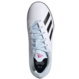Buty piłkarskie adidas X 19.4 Tf Jr FV4661 białe wielokolorowe 2