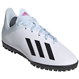 Buty piłkarskie adidas X 19.4 Tf Jr FV4661 białe wielokolorowe 3