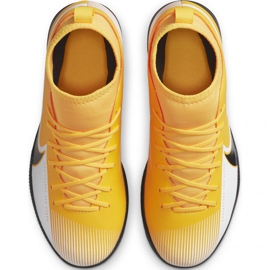 Buty piłkarskie Nike Mercurial Superfly 7 Club Ic Jr AT8153 801 żółte pomarańcze i czerwienie 2
