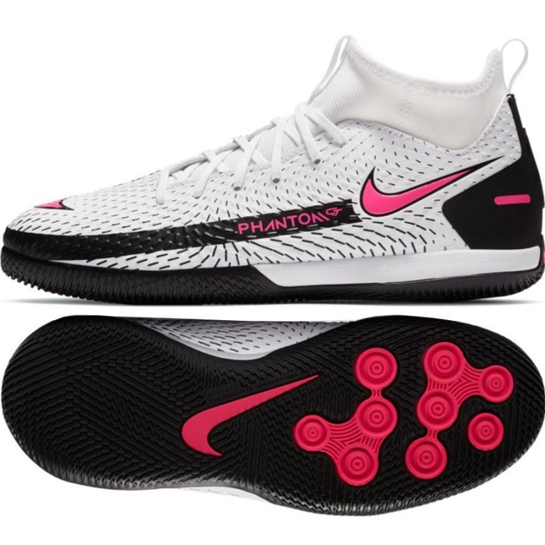 Buty halowe Nike Phantom Gt Academy Df In Jr CW6693-160 białe białe 1