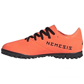 Buty piłkarskie adidas Nemeziz 19.4 Tf Jr EH0503 wielokolorowe pomarańczowe 2