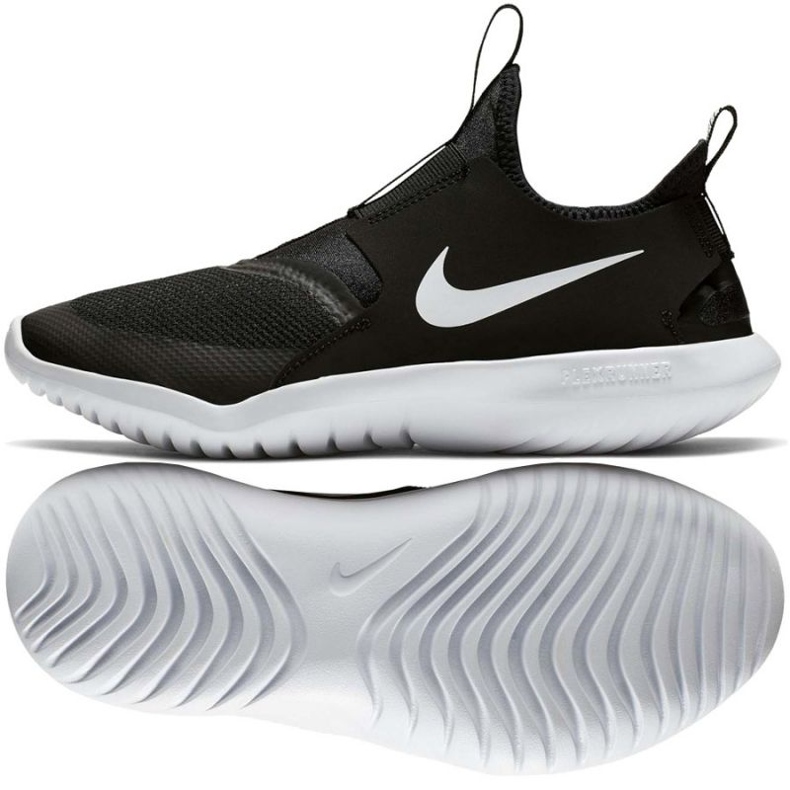Buty biegowe Nike Flex Runner Jr AT4662 001 czarne 1