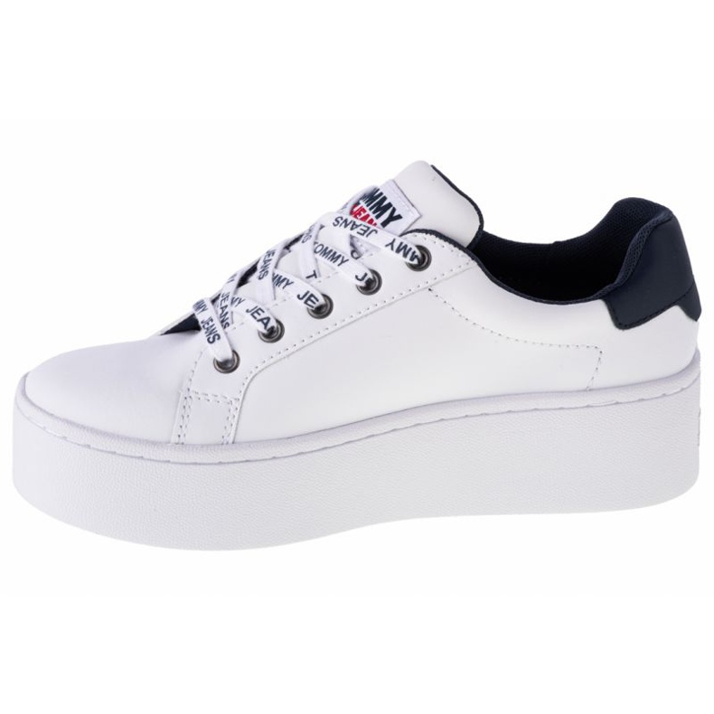 Buty Tommy Hilfiger Iconic Leather Flatform W EN0EN01113-YBR białe 1