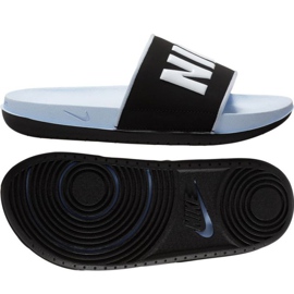 Klapki Nike Offcourt W BQ4632 007 białe czarne fioletowe 6