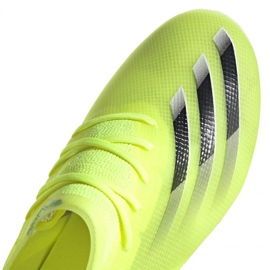 Buty piłkarskie adidas X Ghosted.1 Fg Jr FW6955 biały, żółto-zielony neon zielone 7