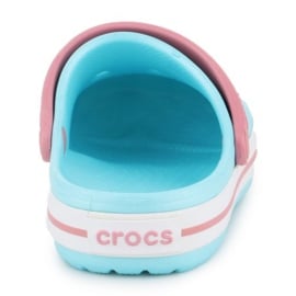 Klapki Crocs Crocband Clog K Jr 204537-4S3 niebieskie różowe 5