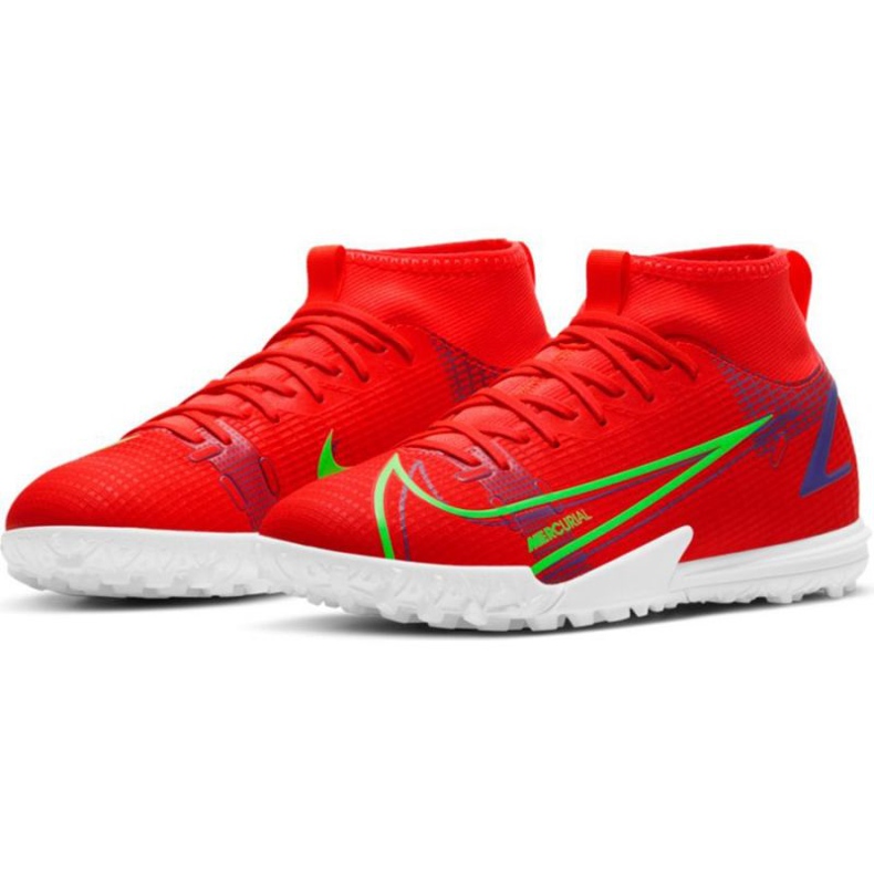 Buty piłkarskie Nike Mercurial Superfly 8 Academy Tf Jr CV0789 600 czerwone pomarańcze i czerwienie 1