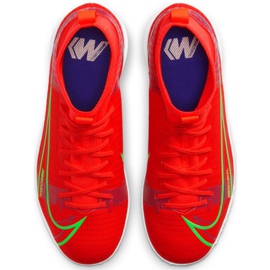 Buty piłkarskie Nike Mercurial Superfly 8 Academy Tf Jr CV0789 600 czerwone pomarańcze i czerwienie 3