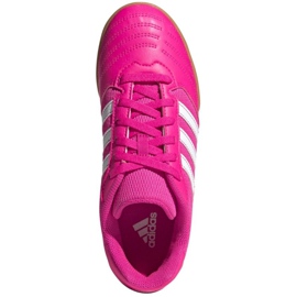 Buty piłkarskie adidas Super Sala Jr G55911 różowy,biały róże i fiolety 2