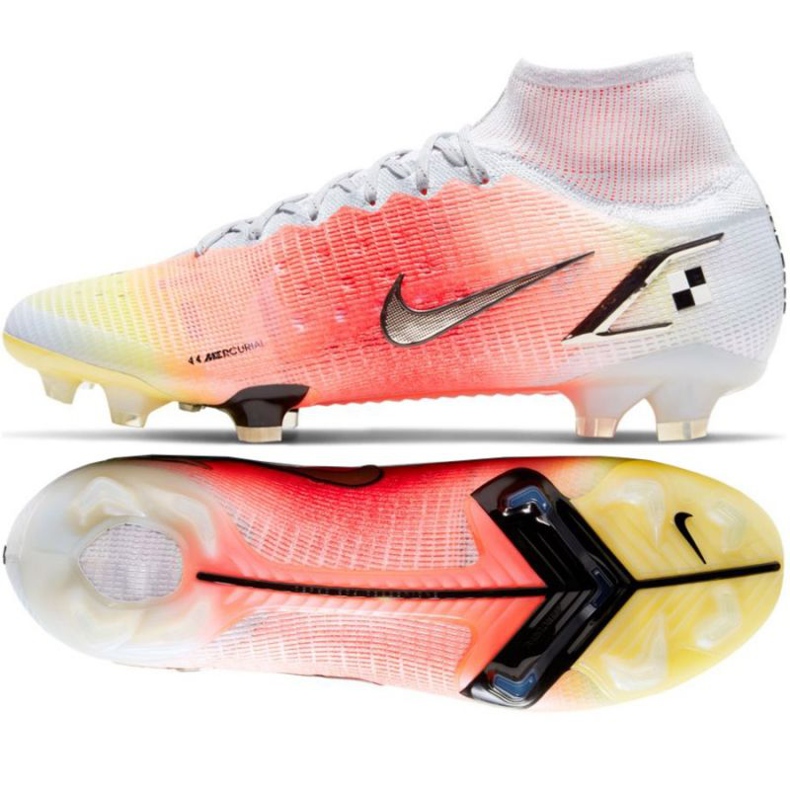 Buty piłkarskie Nike Mercurial Superfly 8 Elite Mds Fg M CV0959 108 czerwony, biały, pomarańczowy pomarańcze i czerwienie 1