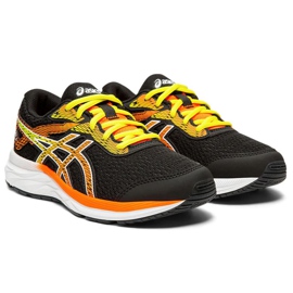 Buty Asics Gel-Excite 6 Gs Jr 1014A079-003 czarne pomarańczowe żółte 1
