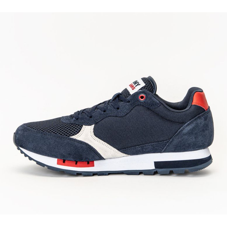 Buty Tommy Hilfiger Jeans Retro Runner Mix M EM0EM00699-C87 białe granatowe 1