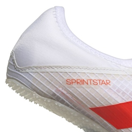 Buty, kolce do biegania adidas Sprintstar W FY4121 białe 5