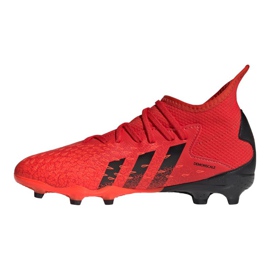 Buty piłkarskie adidas Predator Freak.3 Fg Jr FY6282 czerwone pomarańcze i czerwienie 1