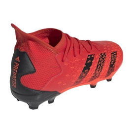 Buty piłkarskie adidas Predator Freak.3 Fg Jr FY6282 czerwone pomarańcze i czerwienie 2