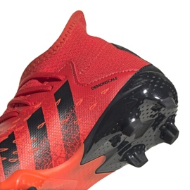 Buty piłkarskie adidas Predator Freak.3 Fg Jr FY6282 czerwone pomarańcze i czerwienie 4