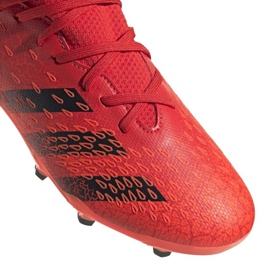 Buty piłkarskie adidas Predator Freak.3 Fg Jr FY6282 czerwone pomarańcze i czerwienie 5