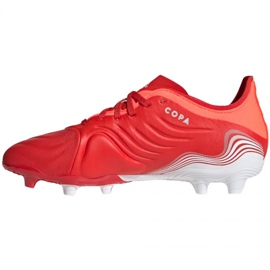 Buty piłkarskie adidas Copa Sense.1 Fg Jr FY6160 czerwone pomarańcze i czerwienie 2