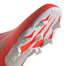 Buty piłkarskie adidas X Speedflow.3 Fg Ll Jr FY3257 wielokolorowe pomarańcze i czerwienie 4