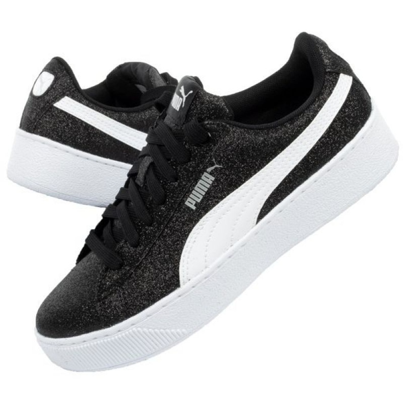 Buty Puma Vikky Platform Glitz Jr 366856 02 czarne niebieskie 1