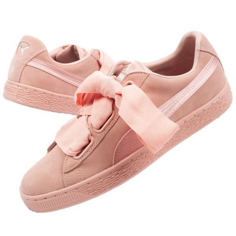 Buty Puma Suede Heart Ep W 366922 02 różowe srebrny 1