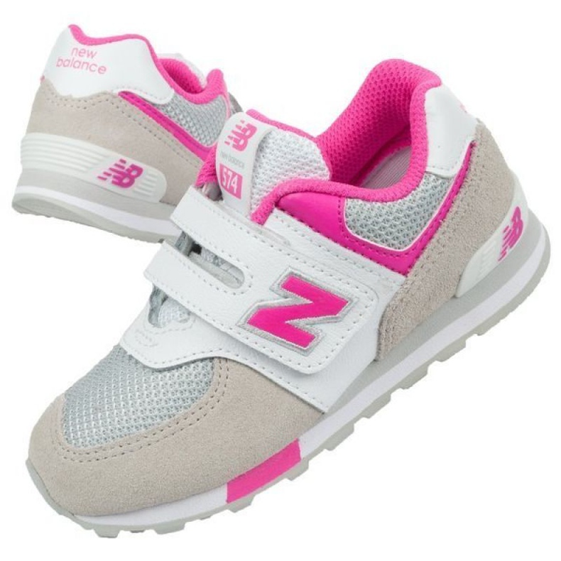 Buty New Balance Jr YV574FNG różowe szare 1