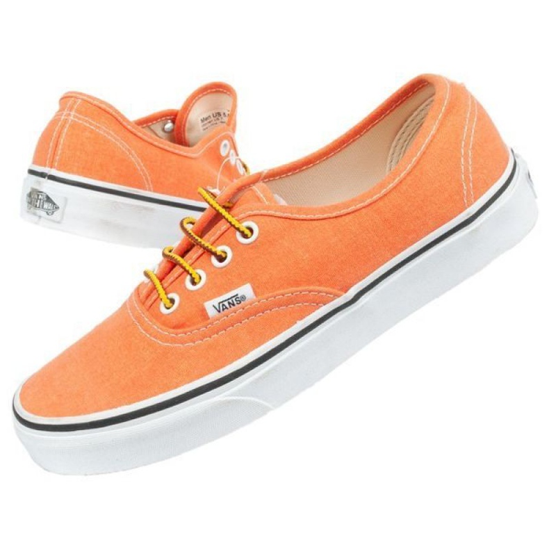 Buty Vans Authentic 0VOEC9D białe pomarańczowe 1