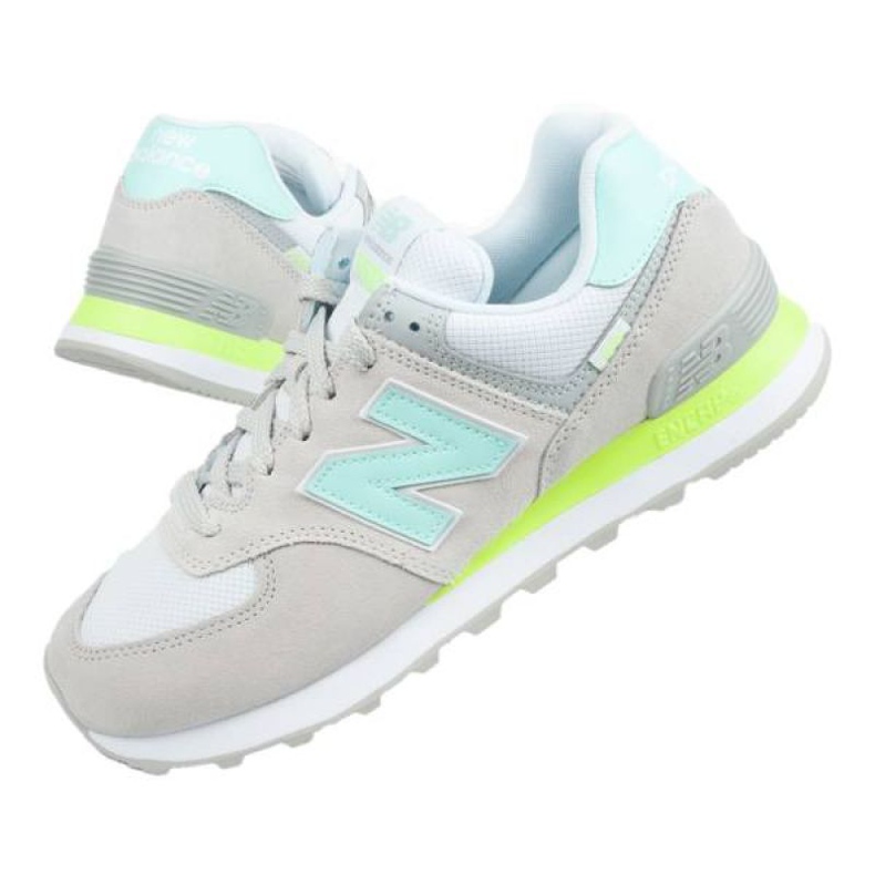 Buty New Balance W WL574SS2 białe szare zielone 1