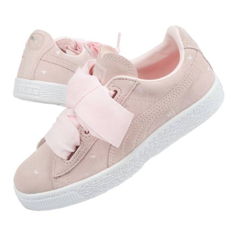 Buty Puma Suede Heart Jr 365136 03 różowe 1