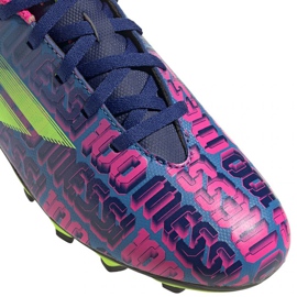 Buty piłkarskie adidas X Speedflow Messi.4 FxG Jr FY6933 wielokolorowe niebieskie 3