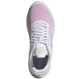 Buty do biegania adidas Duramo Sl K W H04631 białe różowe 2