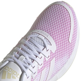 Buty do biegania adidas Duramo Sl K W H04631 białe różowe 5