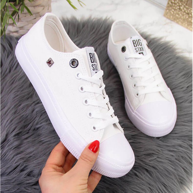Trampki niskie Big Star W AA274010 białe 1