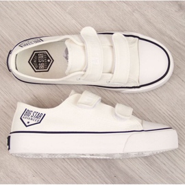 Trampki niskie na rzepy Big Star Jr FF374061 białe 1