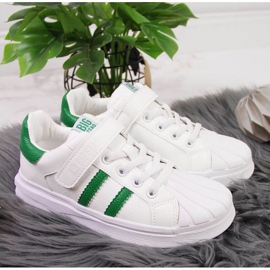 Buty sportowe na rzep Big Star Jr GG374019 białe brązowe 2