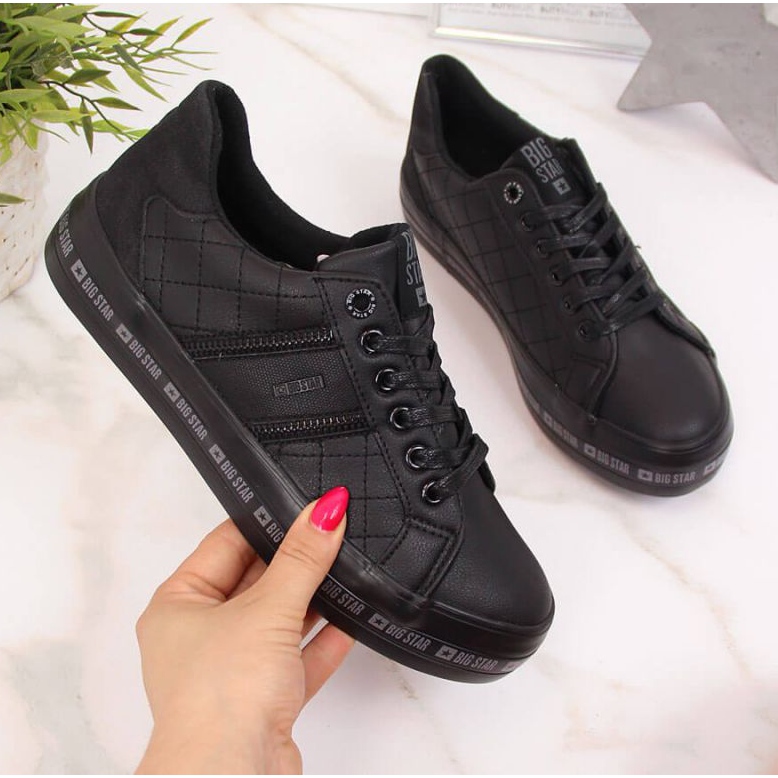 Trampki niskie na platformie Big Star W II274070 czarne 1