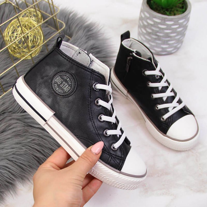 Trampki eko skóra Big Star Jr II374003 czarne 1