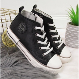 Trampki eko skóra Big Star Jr II374003 czarne 2