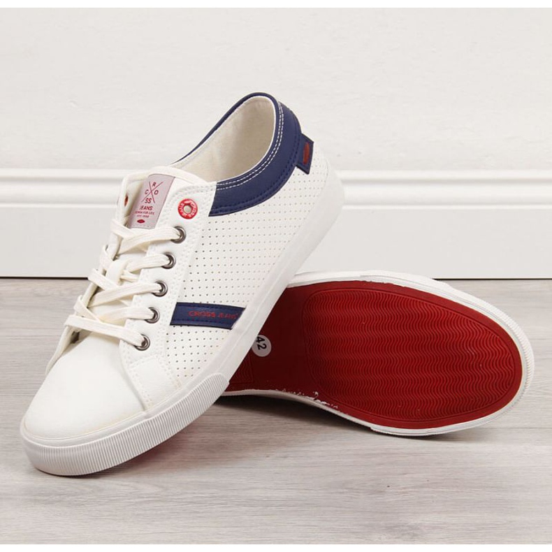 Trampki niskie eko skóra Cross Jeans M II1R4005C białe 1